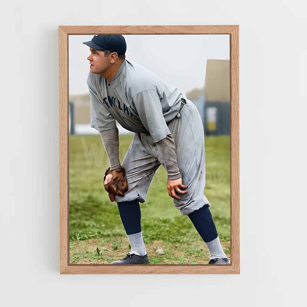 Poster Babe Ruth en Action – affiche Baseball (vue 4)